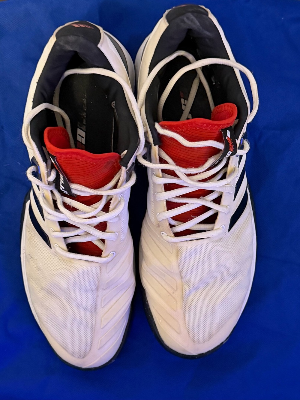 adidas Barricade 2018 Men's White Black Red Court Shoes